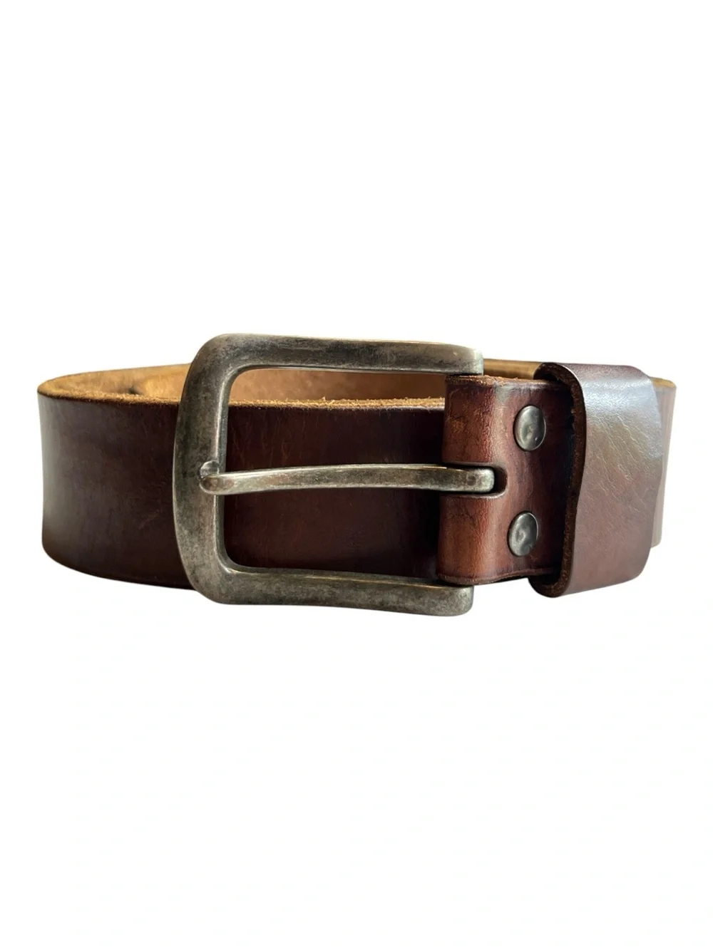 American Eagle Outfitters heavyweight distressed brown leather belt.